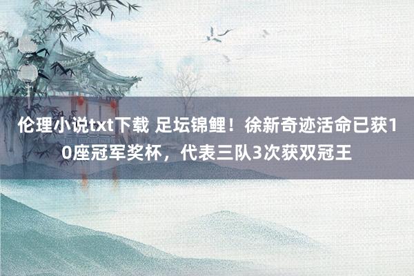 伦理小说txt下载 足坛锦鲤！徐新奇迹活命已获10座冠军奖杯，代表三队3次获双冠王